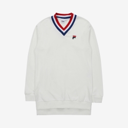 Fila Heritage Long Sweatshirt - Naisten T Paita - Valkoinen | FI-70876